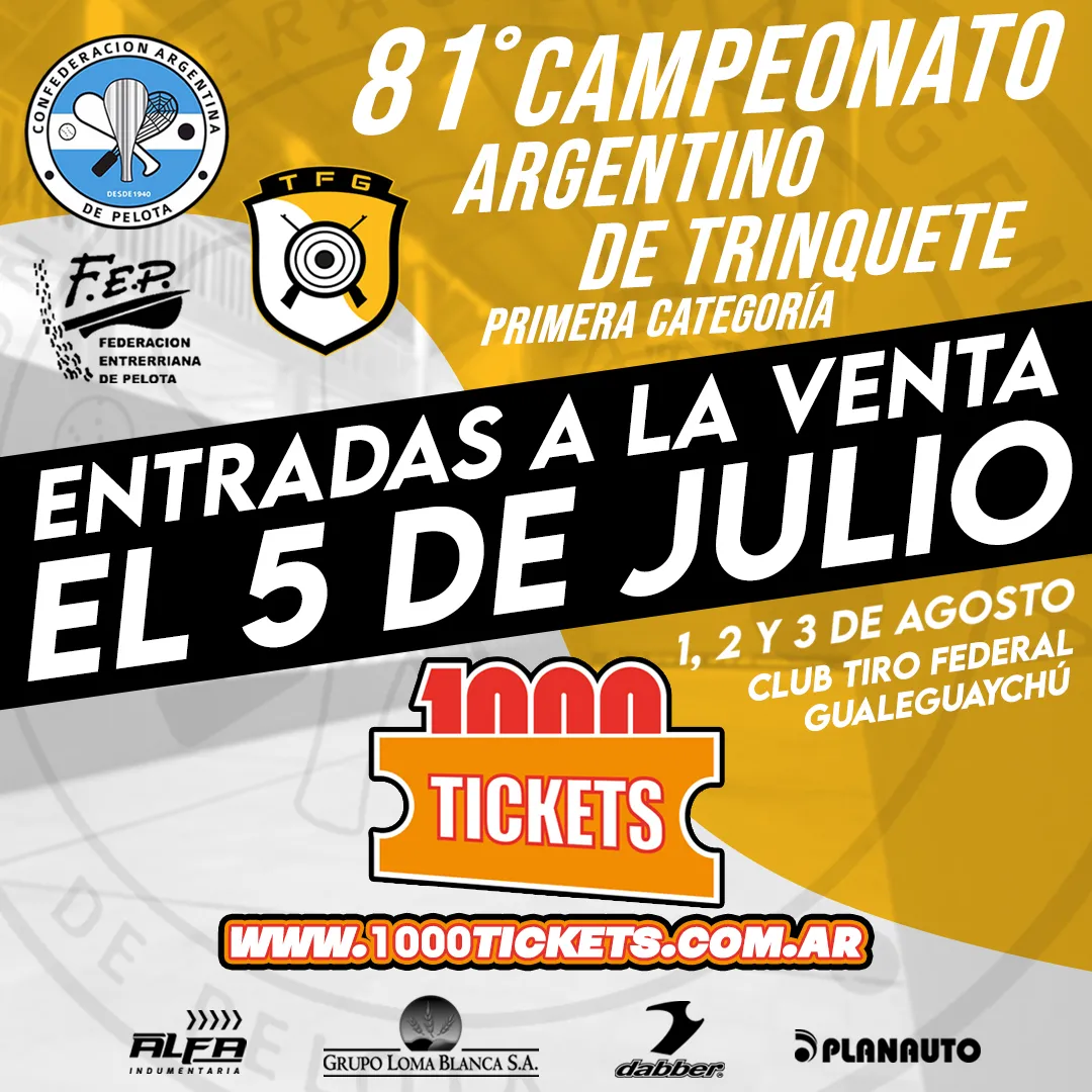  CAMPEONATO ARGENTINO 1ra. CATEGORIA TRINQUETE