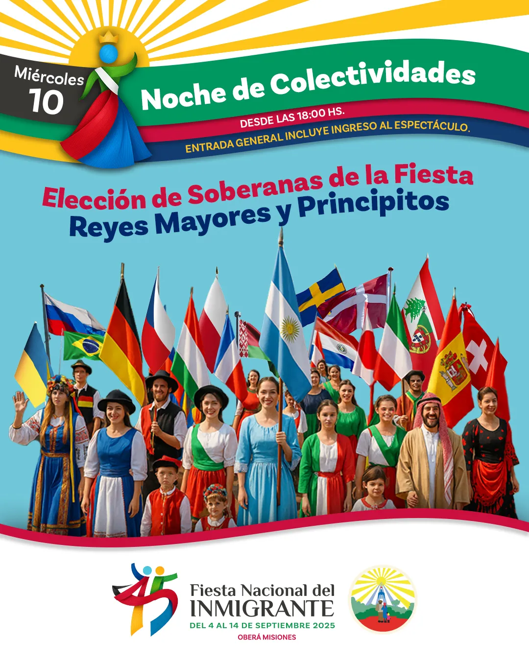 MIERCOLES 10 - NOCHE DE COLECTIVIDADES